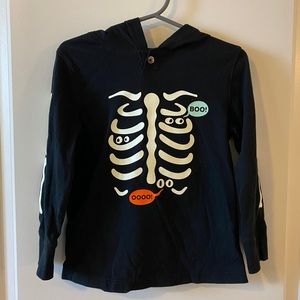 Cat & Jack Glow in the Dark Skeleton Hooded Shirt - 3T
